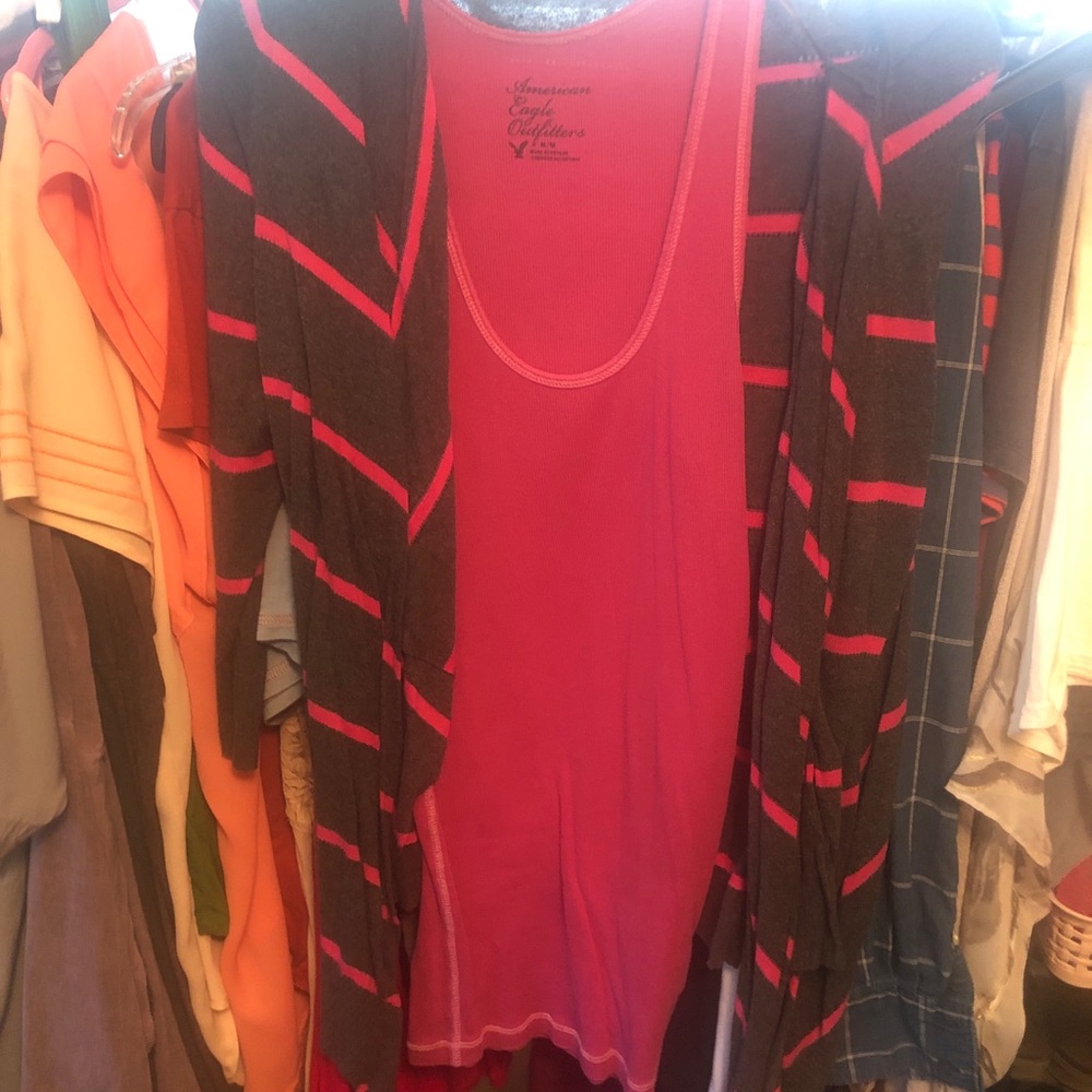 Cardigan and tank top set